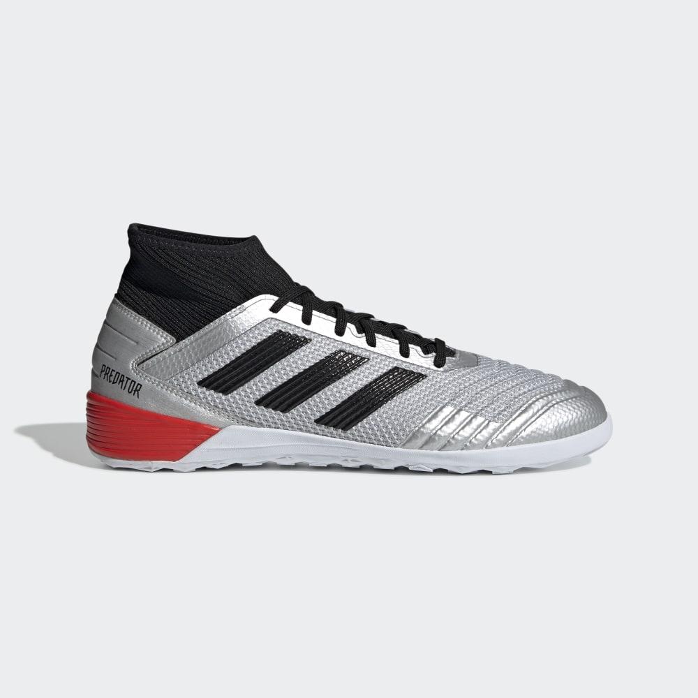 Adidas Men's Predator Tango 19.3 Indoor Football Shoes Silver Metal/Black/Red Ireland F35614